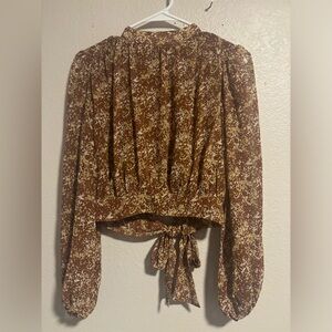 NWT Lush Open Back Blouse